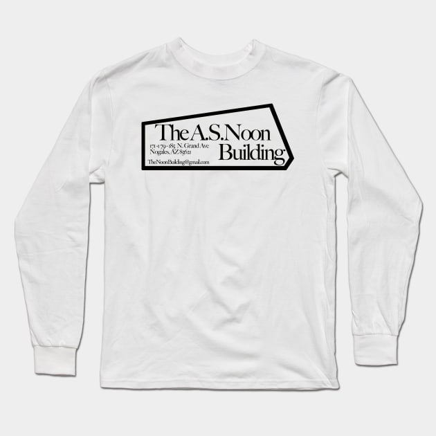 The Noon Building (black) Long Sleeve T-Shirt by Nuttshaw Studios